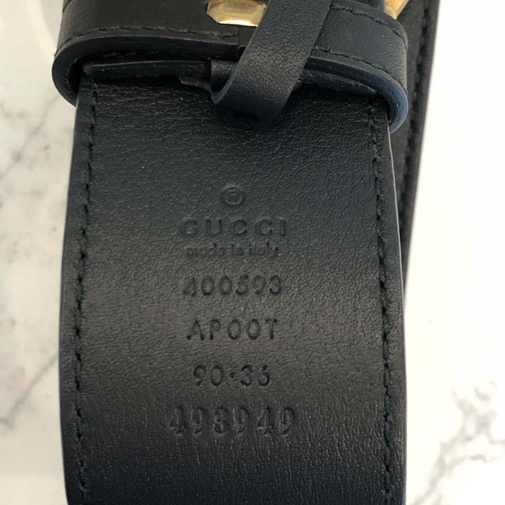 Authentic GUCCI Double G Buckle Belt Leather - Picture 5 of 8